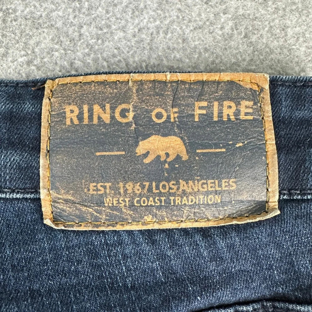 Ring of Fire Jeans Mens 34x30 Slim Blue Stretch Denim